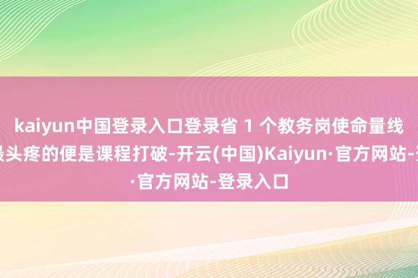 kaiyun中国登录入口登录省 1 个教务岗使命量线下排课最头疼的便是课程打破-开云(中国)Kaiyun·官方网站-登录入口