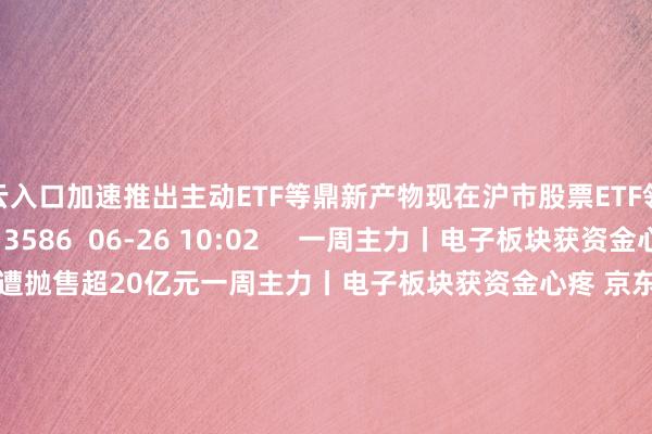 开云入口加速推出主动ETF等鼎新产物现在沪市股票ETF领域已超1.7万亿元    9 3586  06-26 10:02     一周主力丨电子板块获资金心疼 京东方A遭抛售超20亿元一周主力丨电子板块获资金心疼 京东方A遭抛售超20亿元    1137  06-19 00:39     一周主力丨通讯板块遭抛售超300亿元 京东方A获加仓居首一周主力丨通讯板块遭抛售超300亿元 京东方A获加仓居首    362  05-24 22:58     一财最热      点击关闭-开云(中国)Kaiyun·官方网站-登录入口
