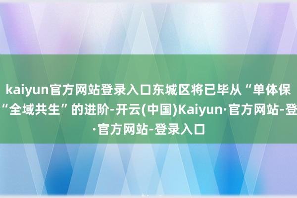 kaiyun官方网站登录入口东城区将已毕从“单体保护”到“全域共生”的进阶-开云(中国)Kaiyun·官方网站-登录入口